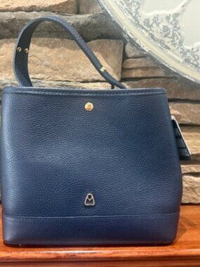 Italian Pelletteria Marant Bucket Bag - Navy Blue